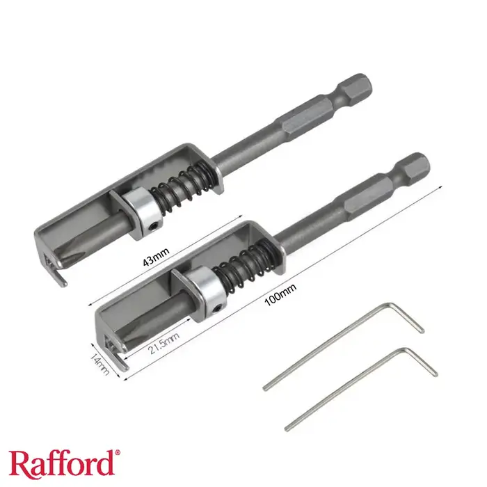 Rafford Porte-embout à vis anti-chute 2 pièces | Guide de perçage à ressort évolutif – Utilisation à