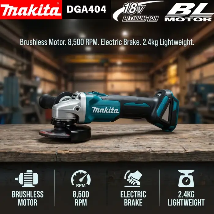 MAKITA DGA404 Meuleuse d'angle sans balais 18V 8500RPM 100mm