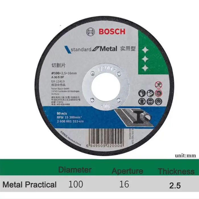 BOSCH – lame de coupe pour meuleuse d'angle, pour meuleuse d'angle GWS 180-li /GWS 100, pour métal e
