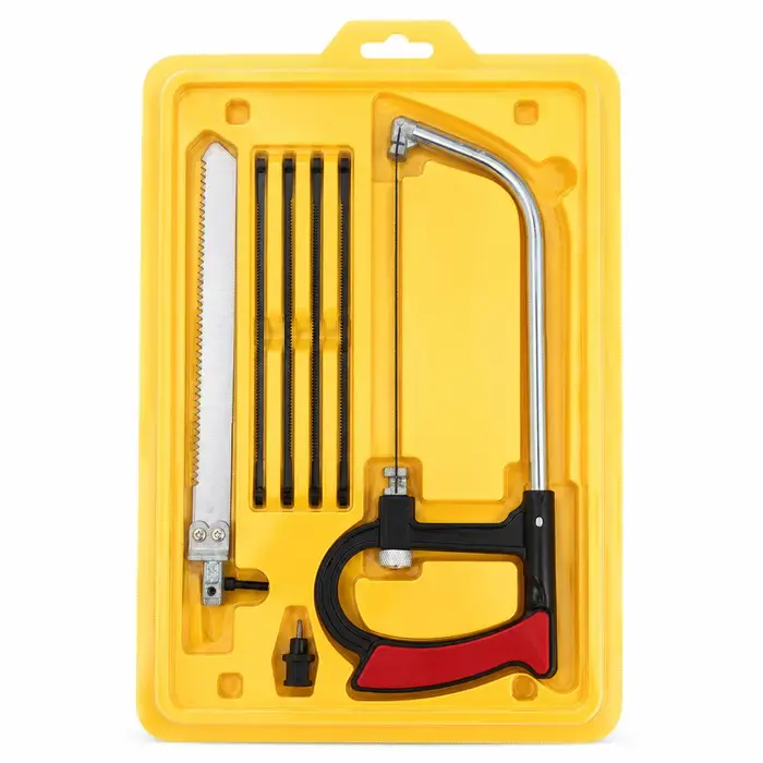Kit de scie à main multifonction 8 en 1 avec 6 lames pour le travail du bois