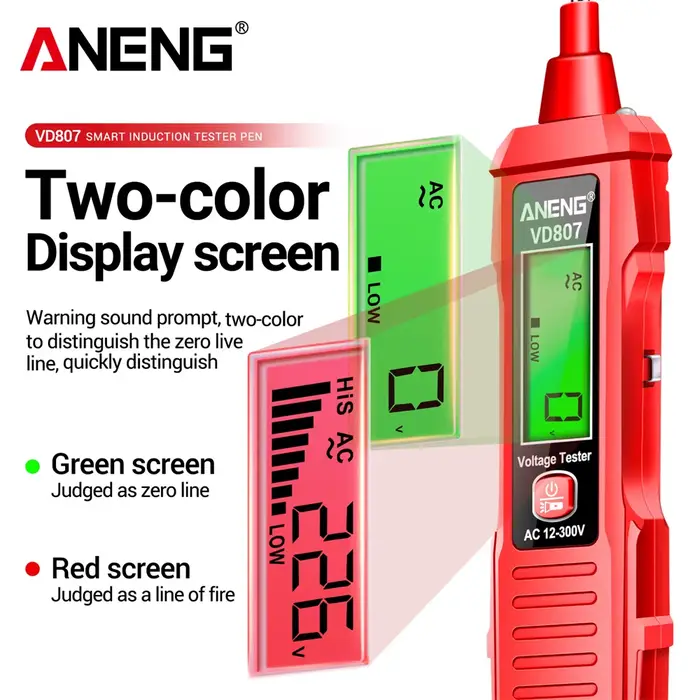 Stylo testeur de tension numérique ANENG VD807