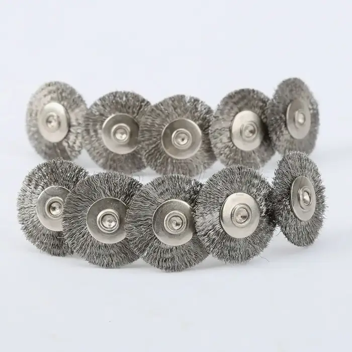 Accessoires Dremel, brosse rotative en acier de 22mm, brosses à roue métallique Dremel pour meuleuse