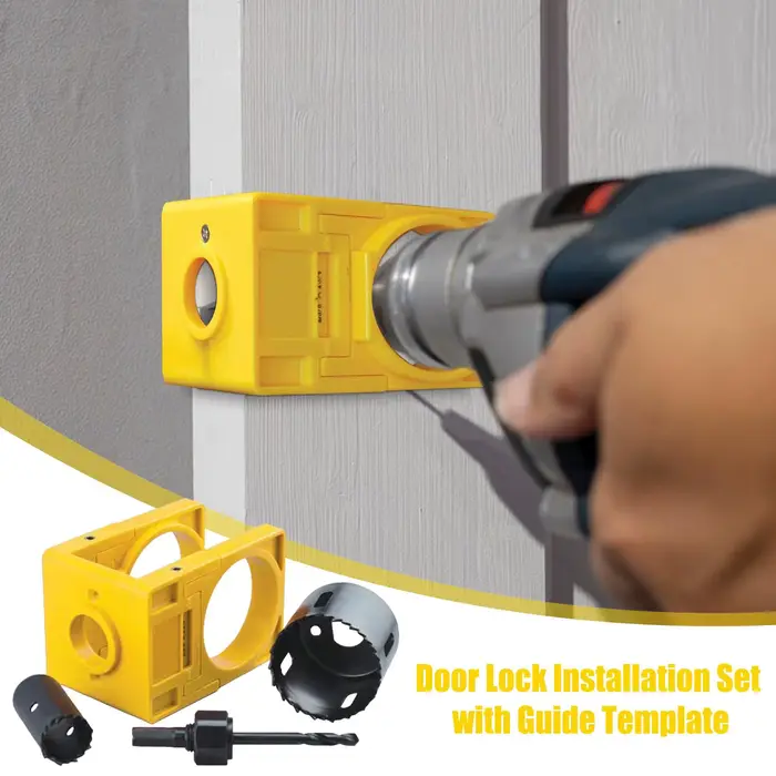 Kit de perçage pour poignées de porte 1-3/8" - 1-3/4" avec gabarit de guidage