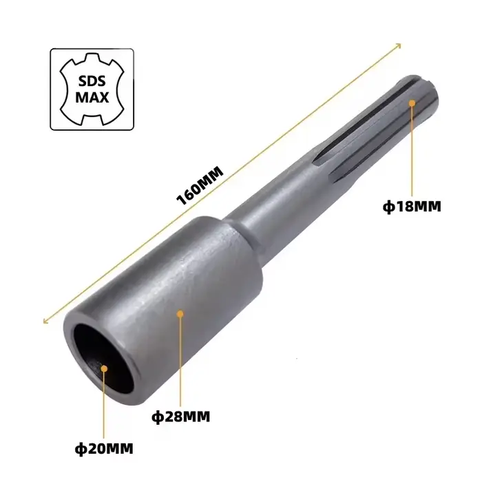 Tige de terre SDS Max D20MM, pilote de tige de terre 160x28MM, tige de mise à la terre en acier trem