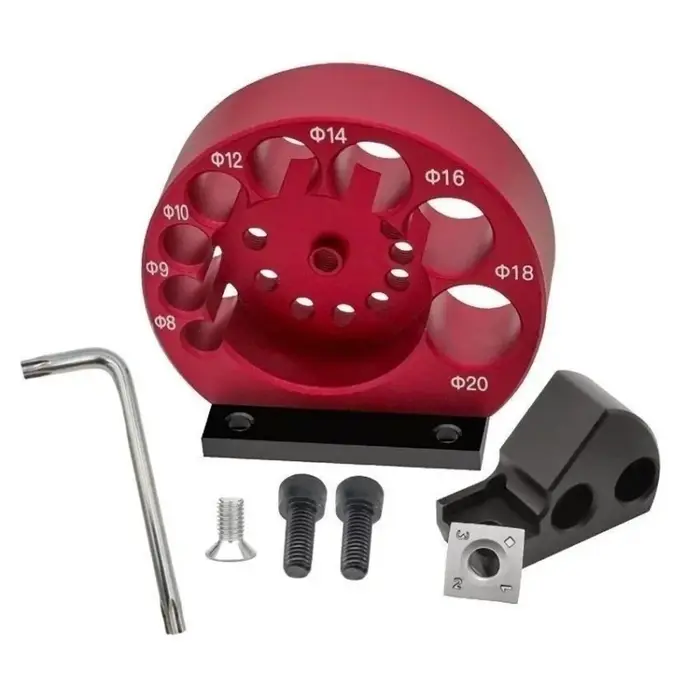 1 Kit de Gabarit de Fabrication de Chevilles Ajustable 8mm-20mm à 8 Trous ou Lames en Carbure