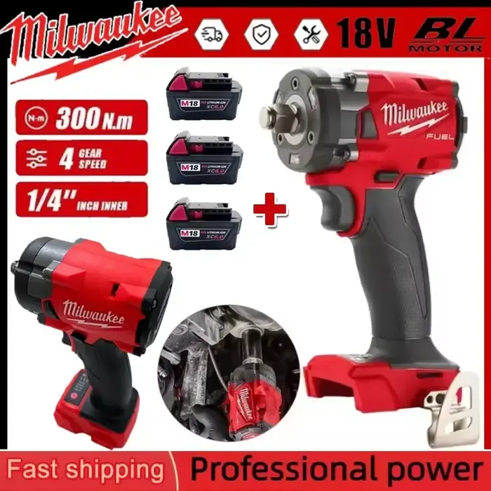 Clé à chocs Milwaukee M18 FIW212 18V à batterie lithium | Outil polyvalent pour l'entretien automobile