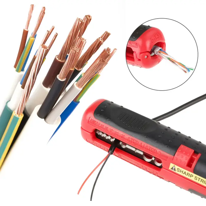 Outil de dénudage de câble multifonctionnel électricien coupe-démontage