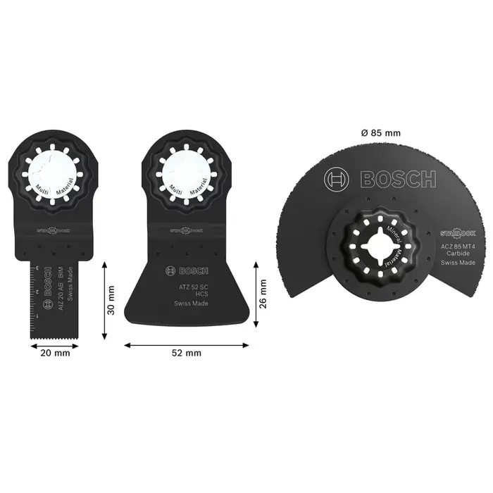 BOSCH 2608669332 Ensemble de lames de scie Starlock pour carreaux