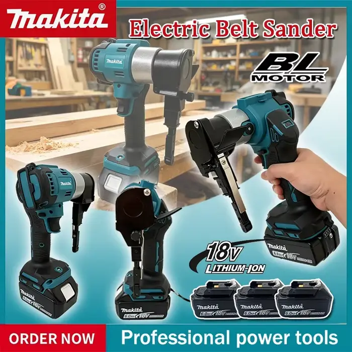 Mini ponceuse à bande électrique sans fil Makita