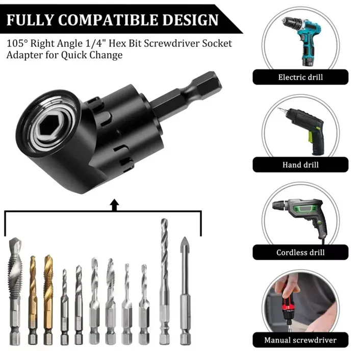 Kit d'extension de perceuse flexible L'extension