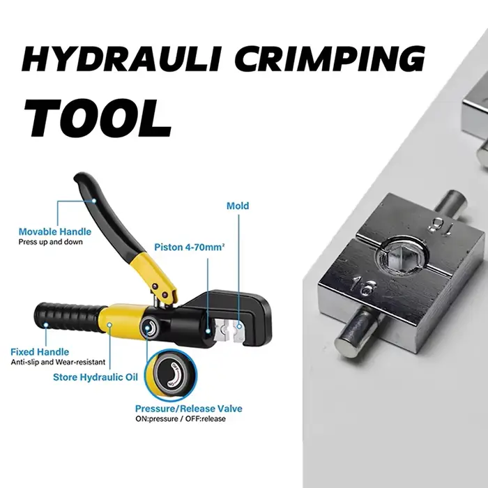 Pince à sertir hydraulique 4-70 mm2 YQK-70 pression 8T outils hydrauliques domestiques
