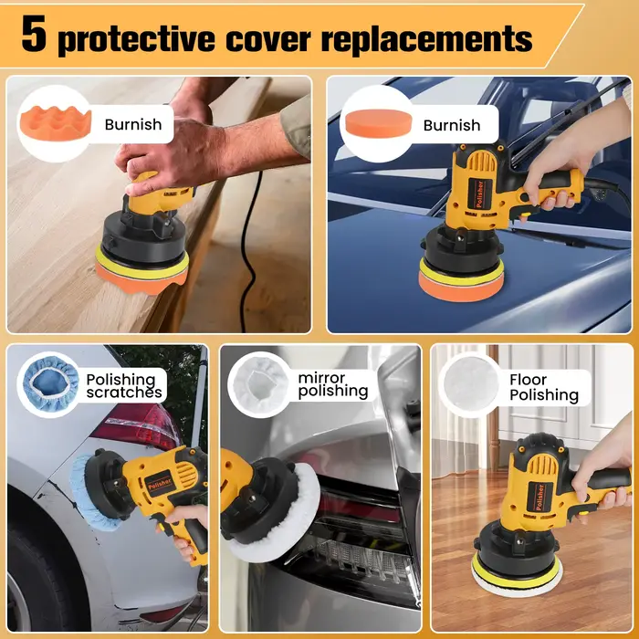 Polisseuse électrique pour voiture 125 mm, machine à cirer les voitures, outils de ponçage et de cir