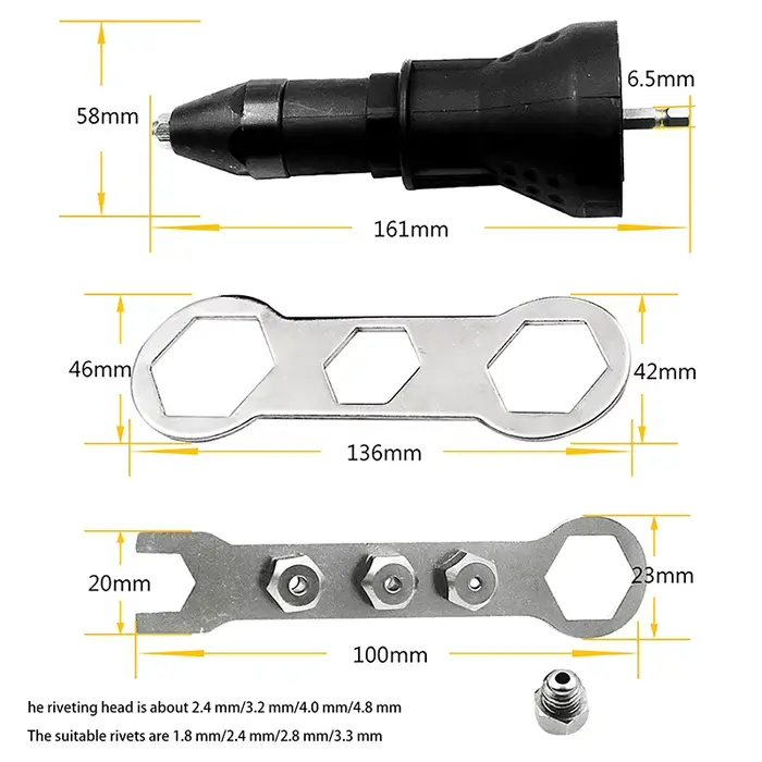Pistolet à écrou à rivets électrique