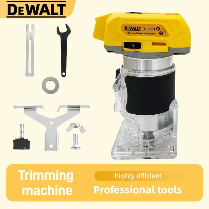 Routeur à bois sans fil Dewalt 33000 tr/min : un outil polyvalent conçu pour le rainurage