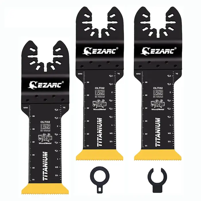 EZARC 3 lames oscillantes en titane extra-longues pour outils multifonctions