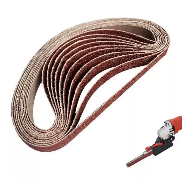 Bande abrasive 15x452mm, grain 60/80/100/120/240/400/600 pour adaptateur de ponceuse M10, Machine à