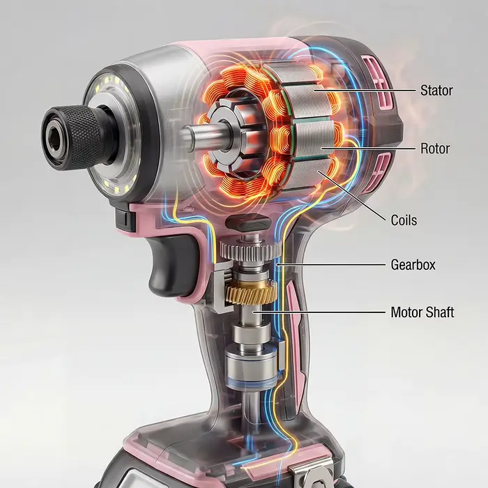 Makita 18V DTD173 Noir Rose Perceuse sans balais Outil électrique pour l'amélioration de l'habitat et le bricolage 180