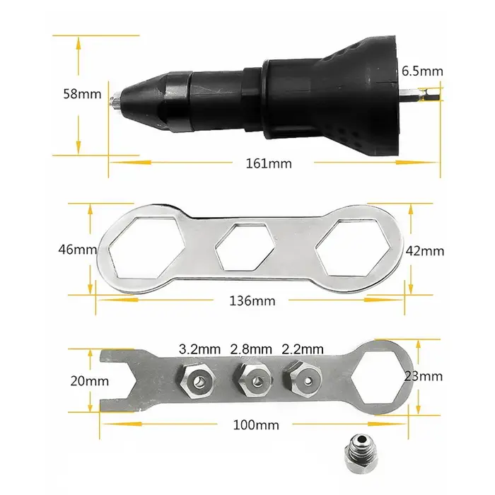 Adaptateur de perceuse à riveter