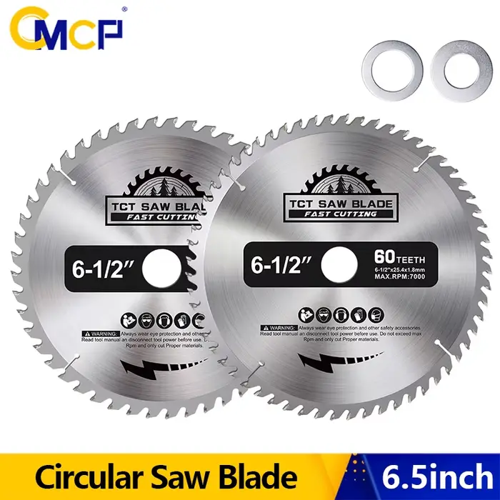 CMCP 1 pièce 6-1/2 pouces TCT lame de scie circulaire 165mm 48T 60T