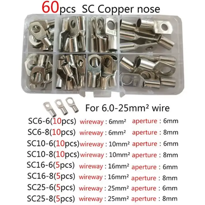 50B 1/60/100 pièces outil de sertissage de câble Portable bornes professionnelles pince à sertir poignée outils de co