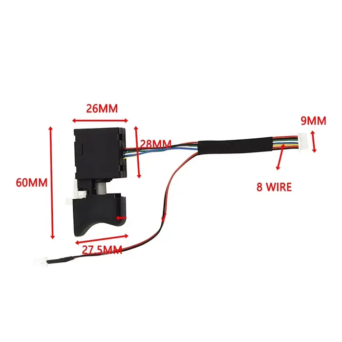 Interrupteur de vitesse de perceuse 7.2V-24V