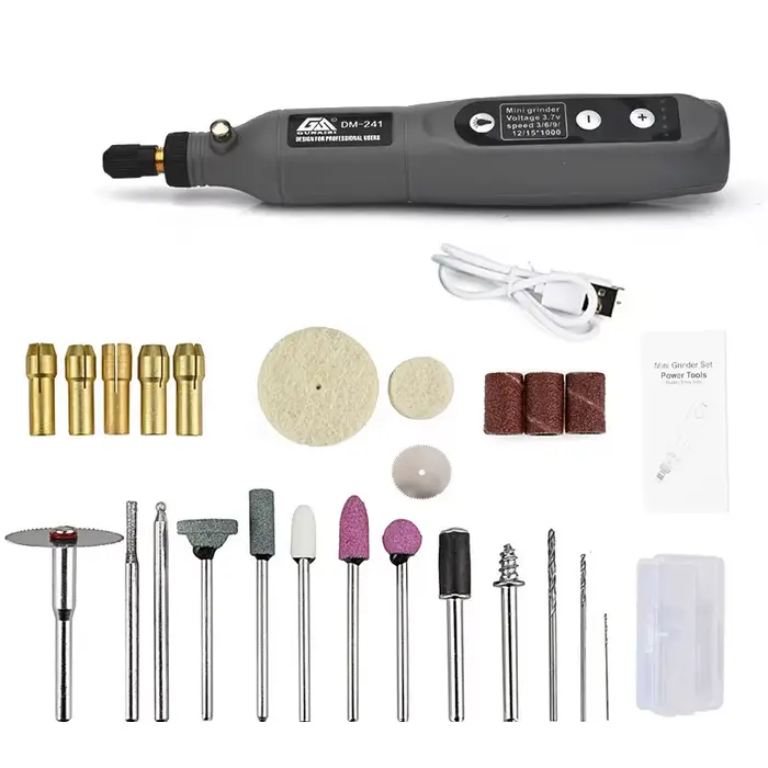 Mini broyeur électrique, perceuse sans fil, outil rotatif, lumière LED 3.6V avec chargeur USB pour s