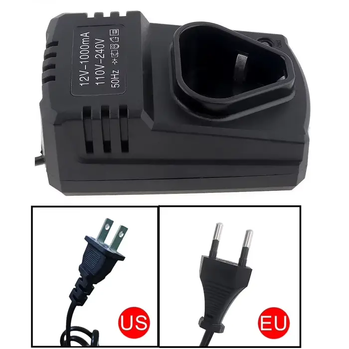Support de chargeur Rechargeable Li-ion 12V DC US/EU 110-240V pour perceuse électrique Support de chargeur Rechargeable Li-Ion 12V DC US/EU