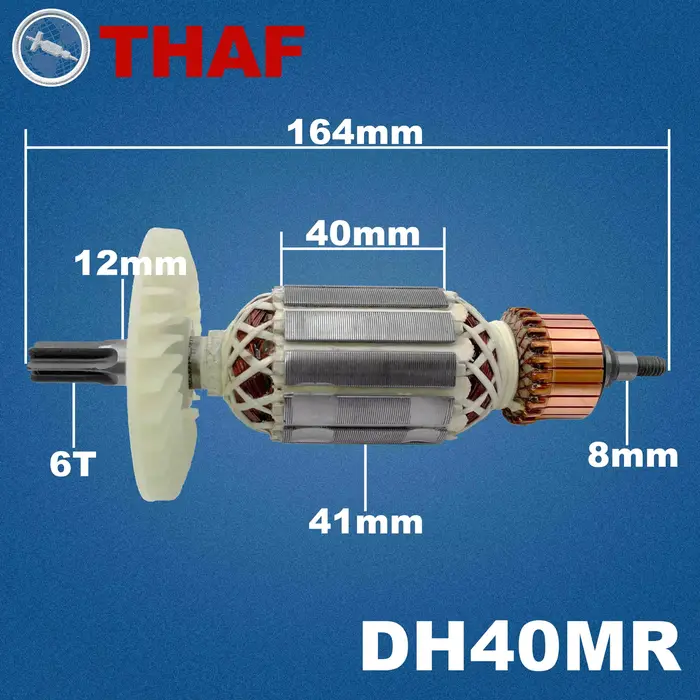 AC 220V 240V DH40MR Induit Rotor pour HITACHI Marteau Perforateur Pièces de rechange Perceuse à percussion DH 40MR