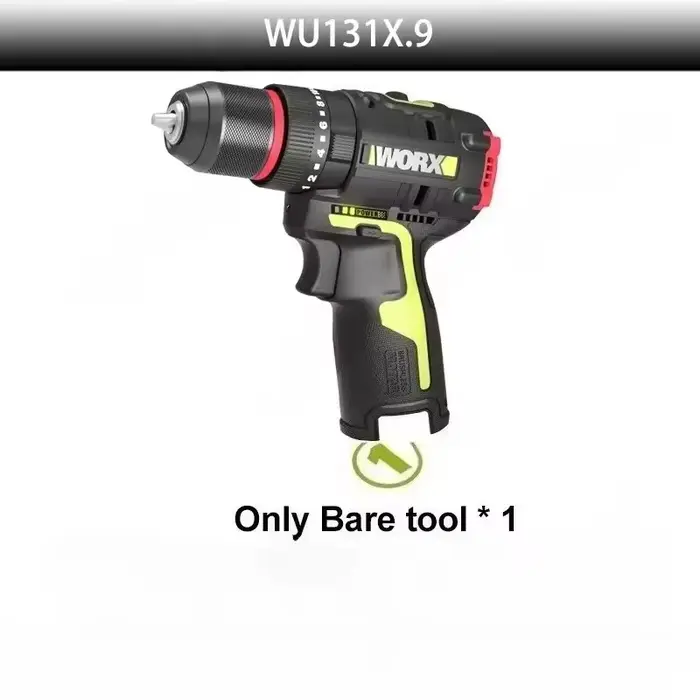 WORX WU131X WU130X Version mise à jour perceuse à percussion sans fil 40Nm 27000bpm 1800 tr/min mote