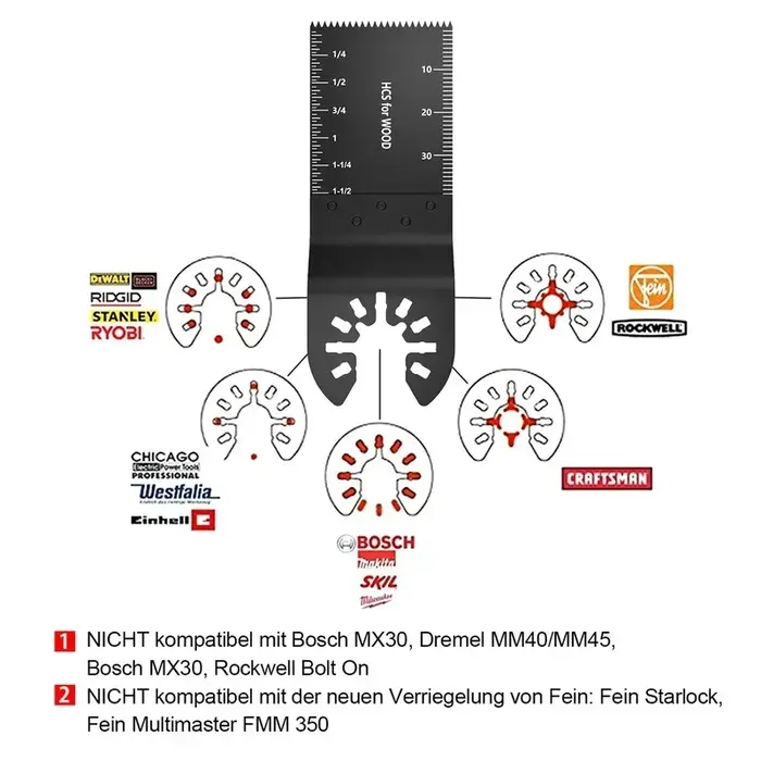 Paquet de 100 à 20 lames de scie multifonctions lame oscillante outil