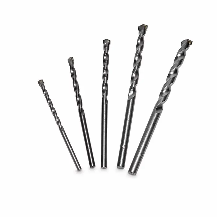 Lot de 5 forets à maçonnerie avec pointe en carbure industriel pour brique/ciment/carrelage/plastique