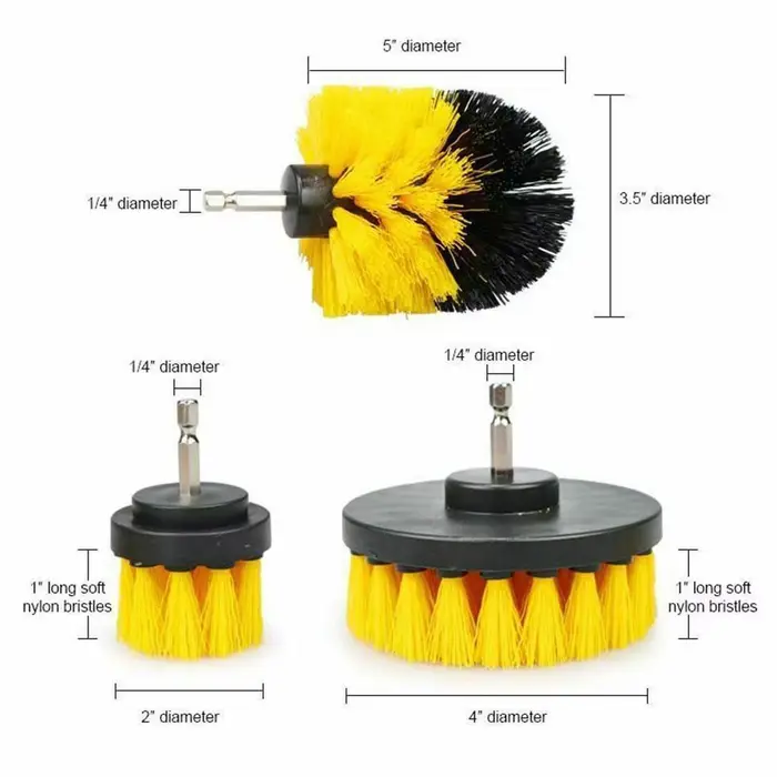 Kit de brosses de nettoyage électriques pour perceuse