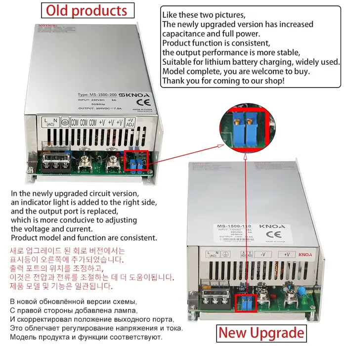 Alimentation réglable 500W 600W 1000W 1500W