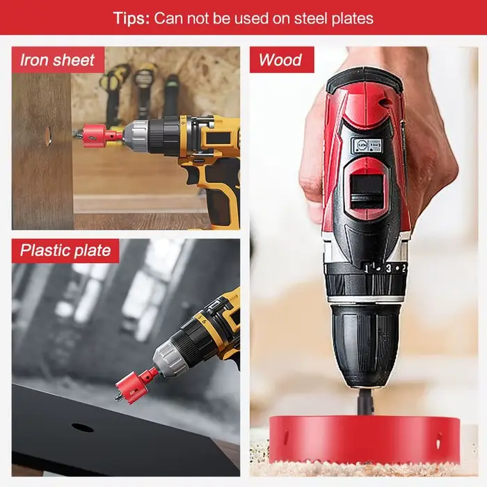 1 pièces Durable 15-200mm M42 scie cloche bimétallique HSS acier bricolage ouvre-trou