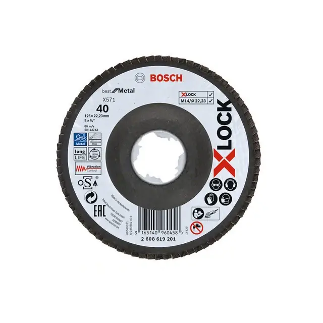 Bosch X-Lock-Disque de Meulage en Métal et Acier Inoxydable