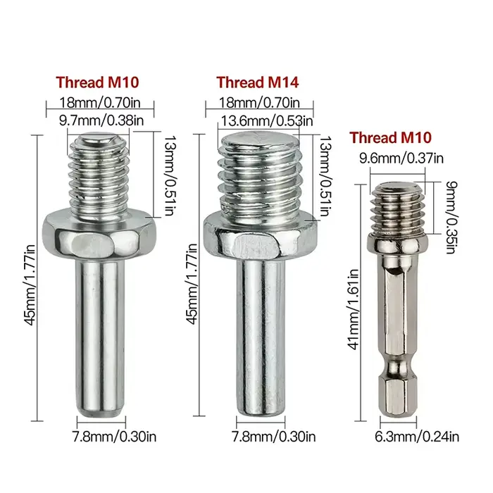 1 pièce Tige adaptateur de conversion pour perceuse électrique