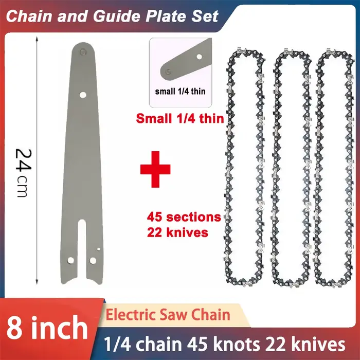 8 pouces 1/4 "LP scie électrique 45 noeuds 22 couteaux chaînes de tronçonneuse