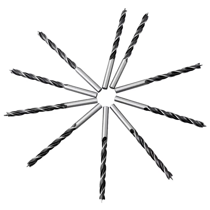 Forets en spirale avec pointe centrale, forets à bois en métal, outils pour la menuiserie, le calcul