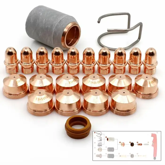 Électrodes de torche Plasma PR0101 WSP-08009 avec buses, accessoires durables pour outils électrique