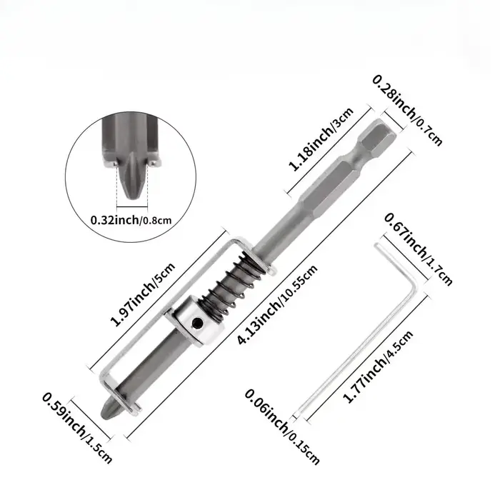 Support de fixation anti-chute pour embouts de tournevis Phillips, compatible avec les perceuses éle