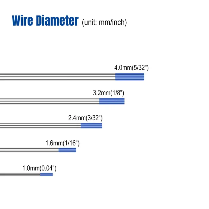 Tête d'électrode 150MM/175MM, aiguille/fil pour Machine à souder TIG WL20 WL15 WR WC20 WZ8 WP, 10 pi