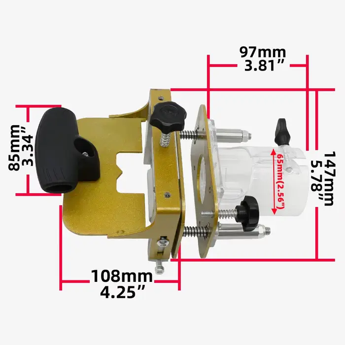 Gabarit de mortaisage pour Machine de découpage de 65mm