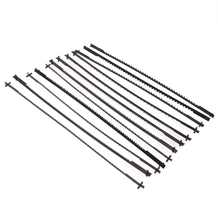 Scie à chantourner en acier au carbone avec goupille, coupe fine standard, 10, 14, 127 dents, 12 piè
