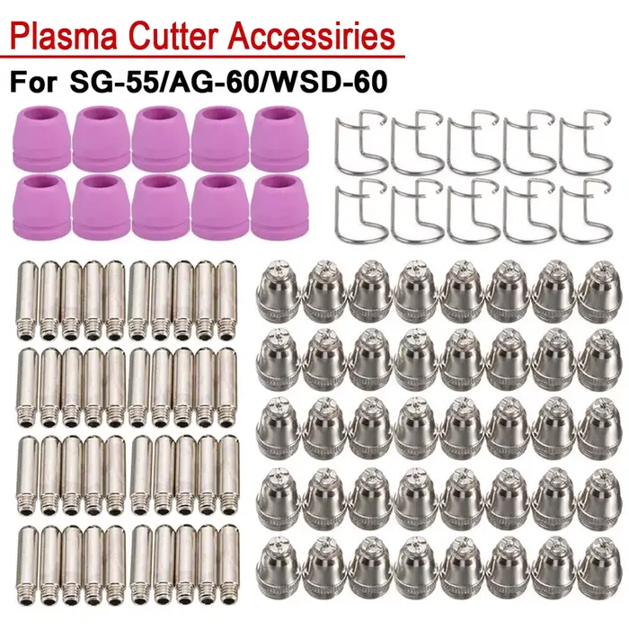 Accessoires pour pistolet de découpe Plasma à Air, consommables, pointe d'électrode de torche, Kit d