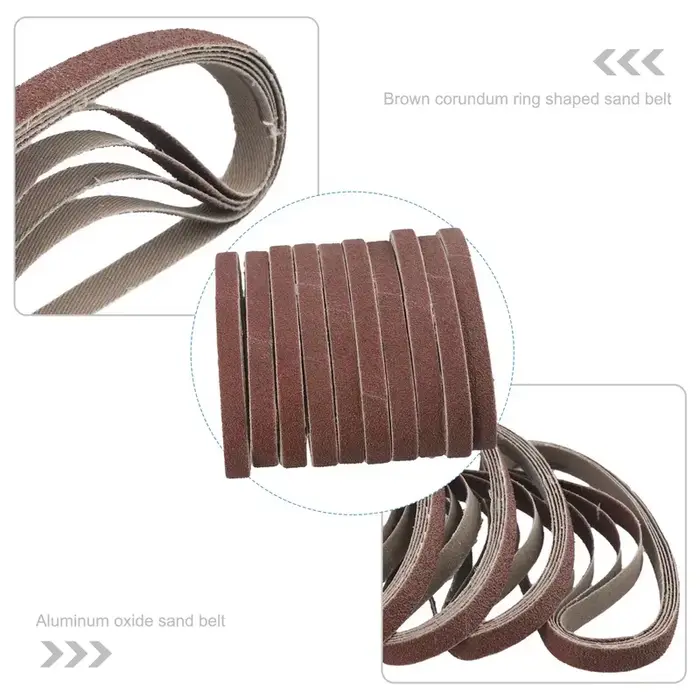 10 pièces de bandes abrasives pour ponceuse à bande