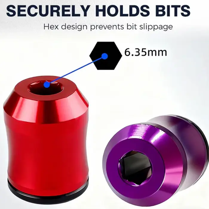 Magnétiseur/démagnétiseur haute dureté, en alliage d'aluminium, tige hexagonale de 6,35 mm, pour foret, pièces de rechange pour outils électriques