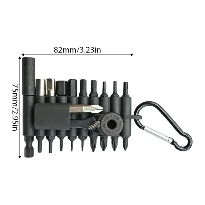 Kit de 21 embouts magnétiques S2 en acier pour visseuse à chocs avec étui de rangement
