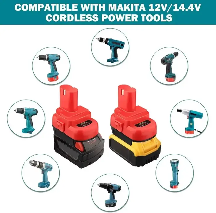 Adaptateur d'outil pour Milwaukee 18V vers Makita 12V