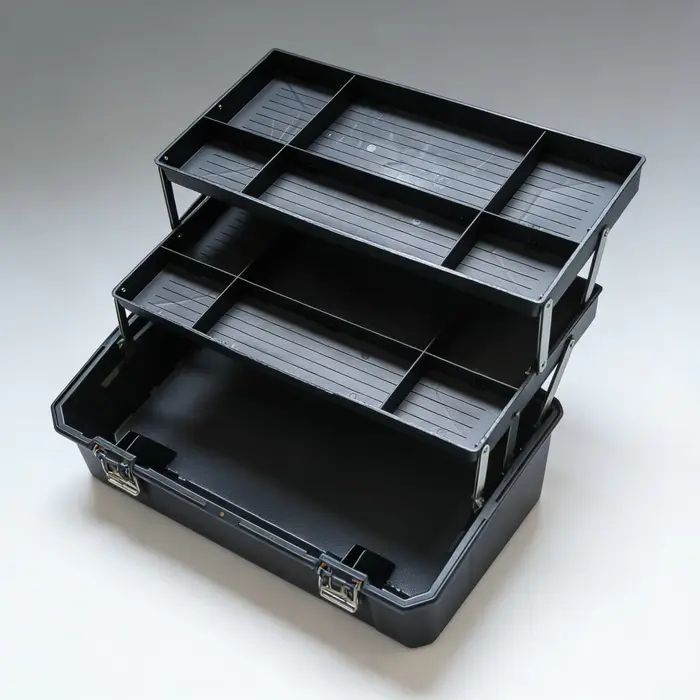 Boîte à outils vide grande et empilable