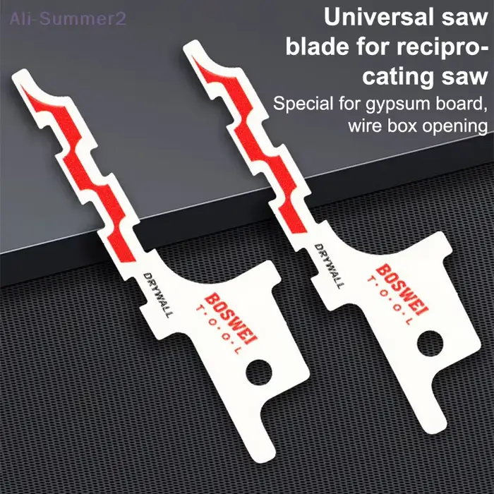 {Summer2} 2 pièces lames de scie alternative en acier pour plaques de plâtre 86 Type boîte de fil trou ouverture coupe outils électriques accessoires